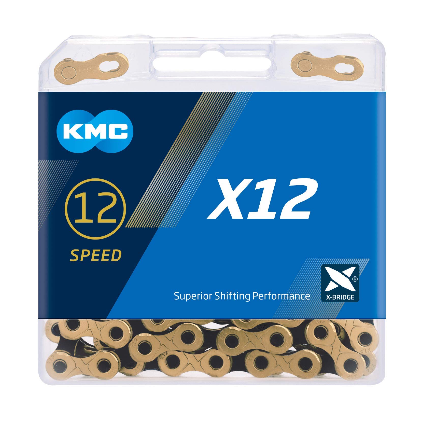 Amazon.com : KMC X12 12 Speed Chain, 126 Link, Black/Ti-N Gold
